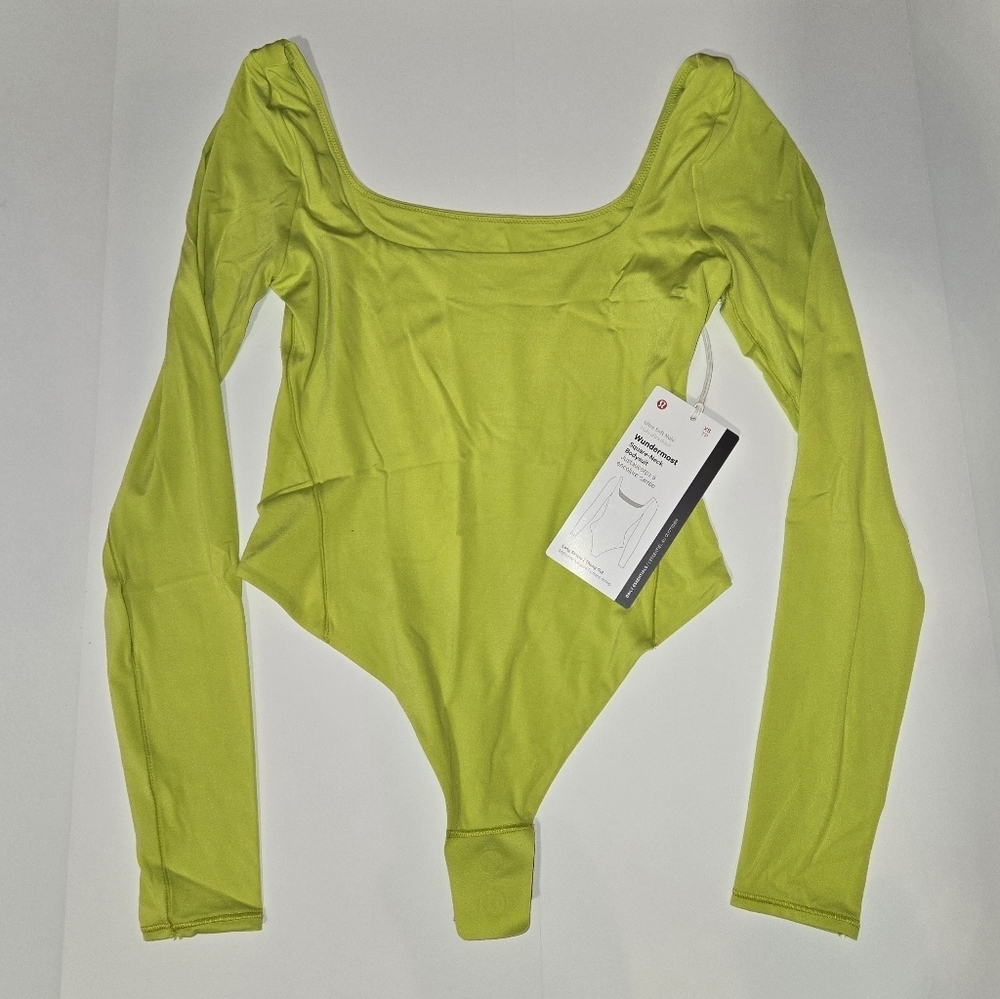 NWT Lululemon Wundermost Ultra-Soft Nulu Square-Neck Long-Sleeve Bodysuit Small